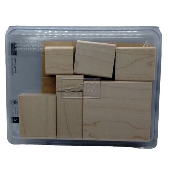 Stampin Up Trees Three 7 Piece Rubber Stamp Kit Unmounted 2006 Two Step Stamp - Picture 3 of 3